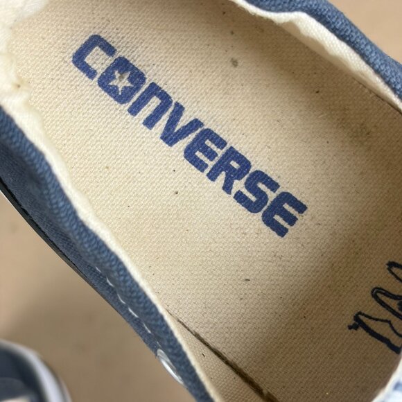 Converse Shoreline Elastic Heel Sneakers Womens 7 Navy Blue White Pull On - Picture 8 of 10